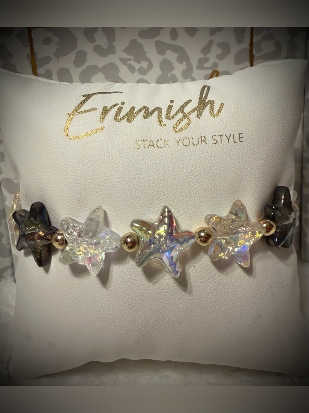 New ERIMISH Bracelet - Black & Clear Iridescents